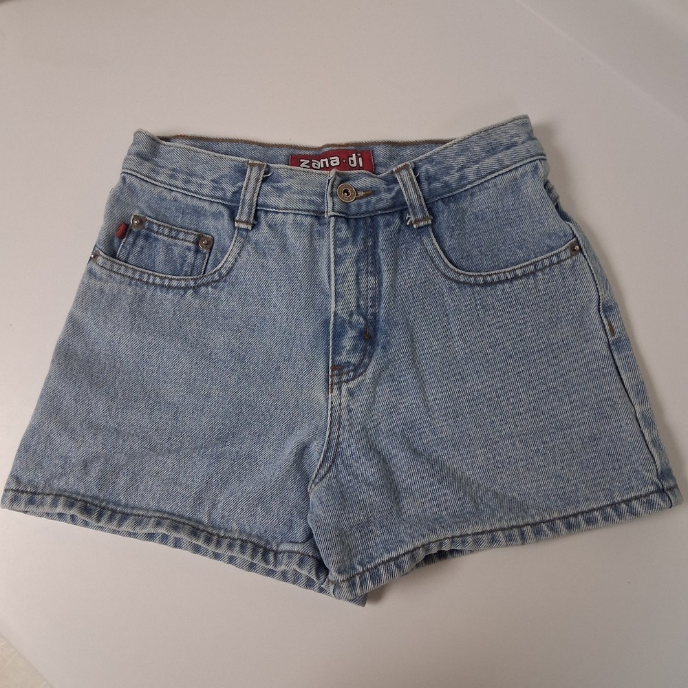 Vintage Zana-Di‎ Denim Shorts Kids Size 12 High Rise Y2K 90s Style Light Wash